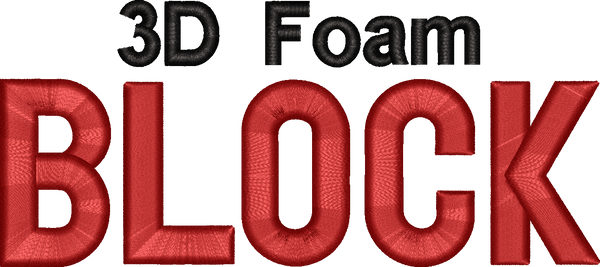 3D Foam Block Font 1 Color