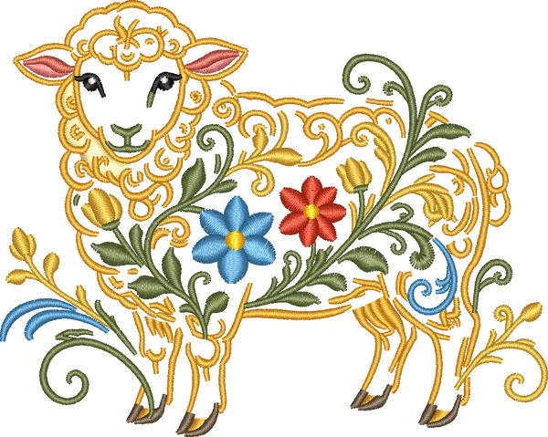 Sheep Filled Flowers