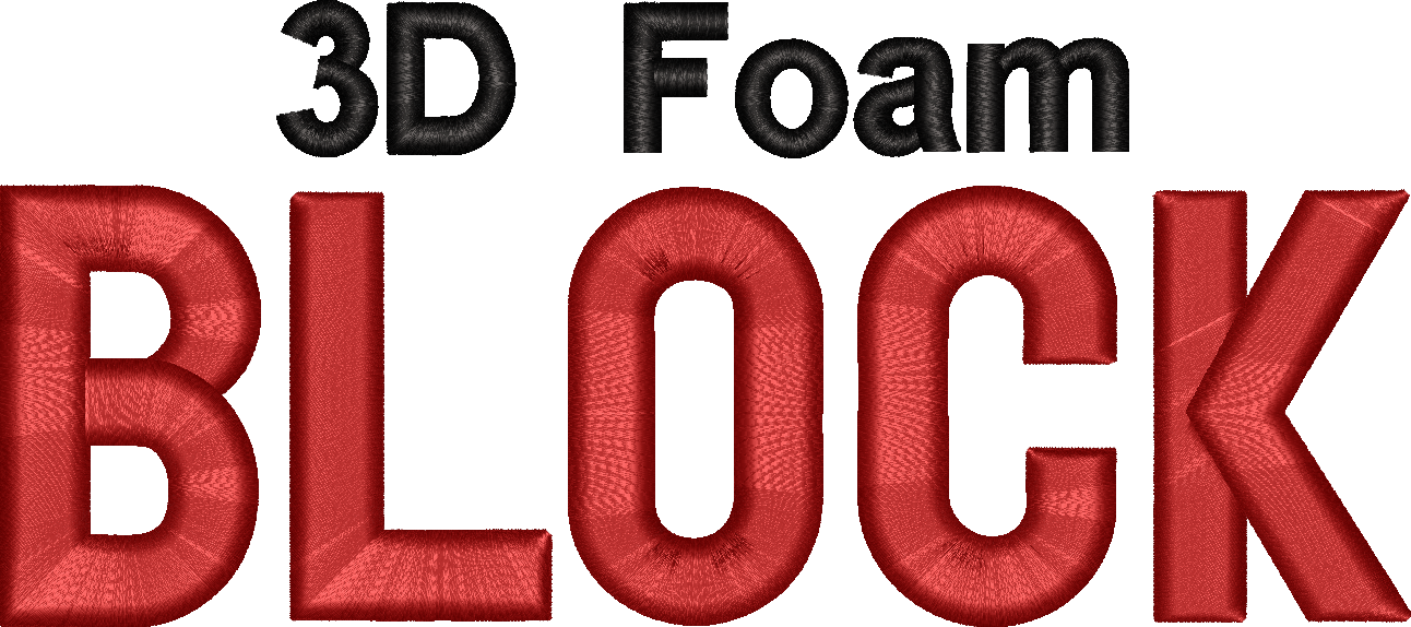 3D Foam Block Font 1 Color