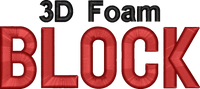 3D Foam Block Font 1 Color