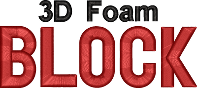 3D Foam Block Font 1 Color
