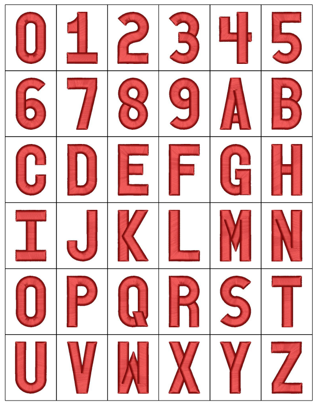 3D Foam Block Font 1 Color