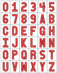 3D Foam Block Font 1 Color — Full Alphabet