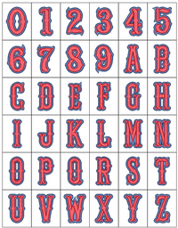 3D Foam Boston Font 2 Color — Full Alphabet