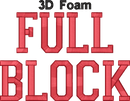 3D Foam Full Block Font 1 Color