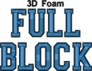 3D Foam Full Block Font 2 Color