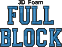 3D Foam Full Block Font 2 Color