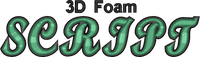 3D Foam Script Font 2 Color
