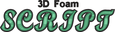 3D Foam Script Font 2 Color