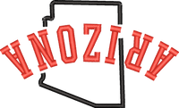 Arizona State Upside Down — embroidery design preview