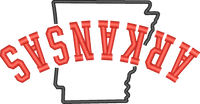 Arkansas State Upside Down — embroidery design preview