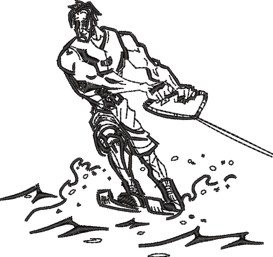 Waterskiing 1Color