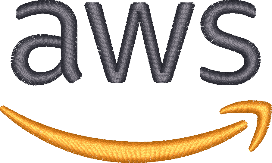 Amazon Web Services embroidery design preview