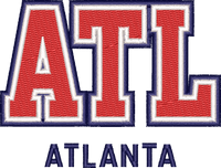 Atlanta City Cap embroidery design preview