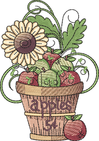 Basket Apples Flower