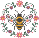 Bee Circle Flowers