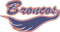 Broncos Mascot Tail — embroidery design preview