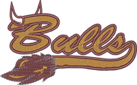 Bulls Mascot Tail — embroidery design preview
