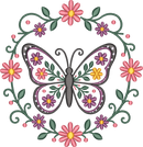 Butterfly Circle Flowers
