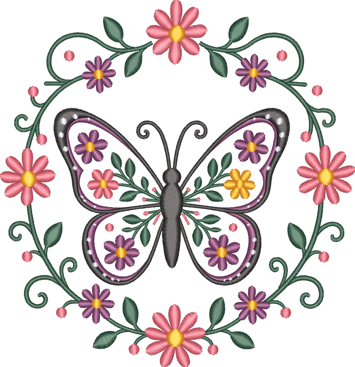 Butterfly Circle Flowers