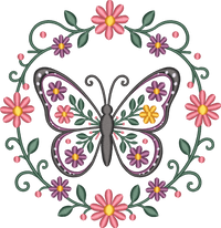 Butterfly Circle Flowers