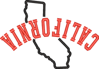 California State Upside Down — embroidery design preview