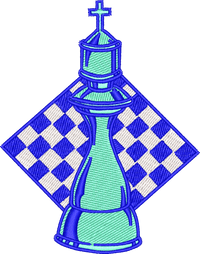 Chess 2 embroidery