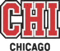 Chicago City Cap embroidery design preview