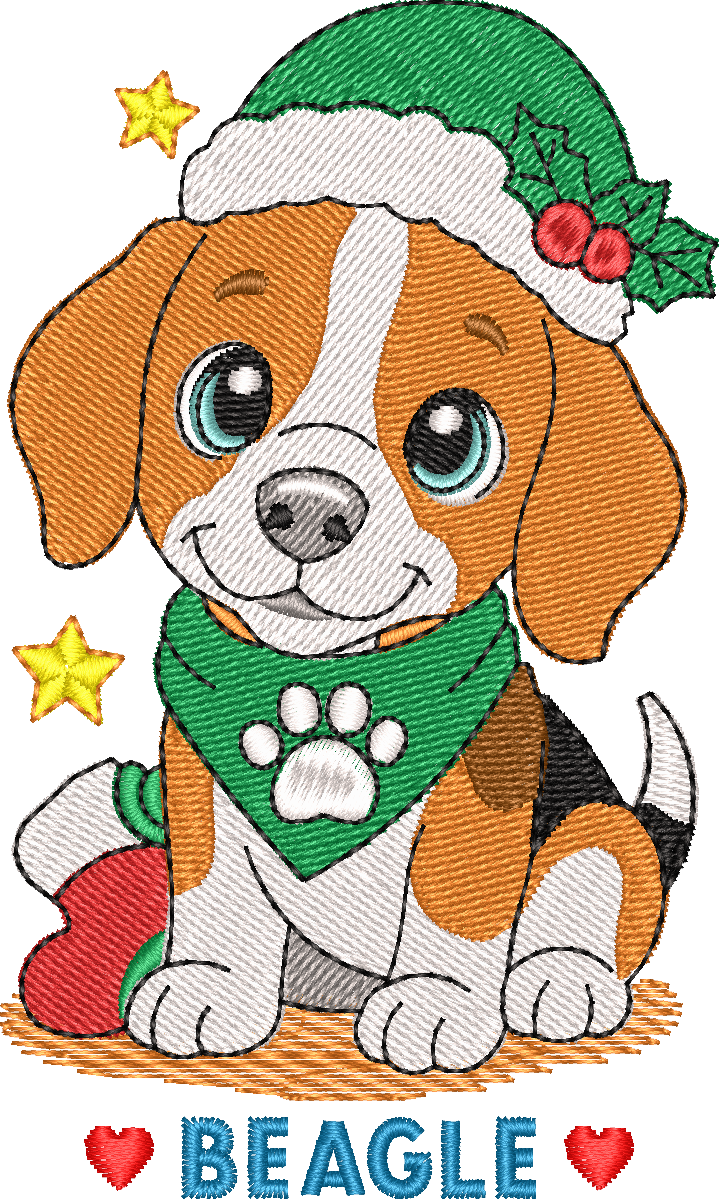 Christmas Puppies Beagle