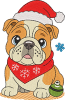 Christmas Puppies Bulldog 2