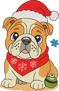 Christmas Puppies Bulldog 2