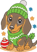 Christmas Puppies Dachshund 2