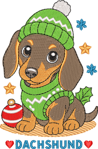 Christmas Puppies Dachshund