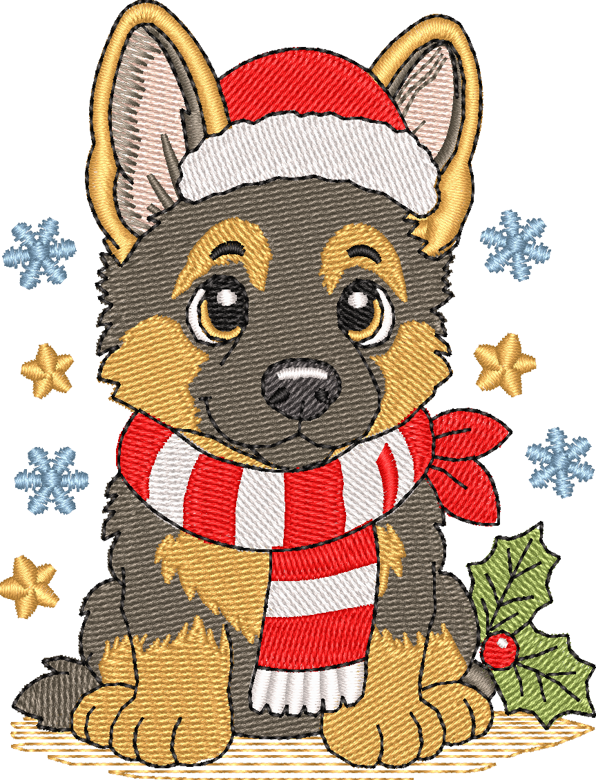 Christmas Puppies German Shepherd 2