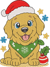 Christmas Puppies Golden Retriever 2