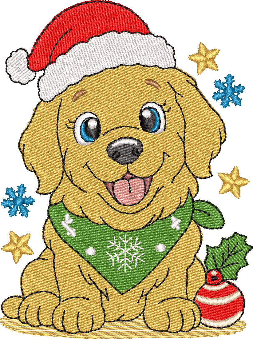Christmas Puppies Golden Retriever 2