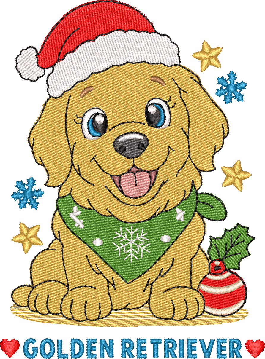 Christmas Puppies Golden Retriever