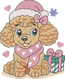 Christmas Puppies Poodle 2
