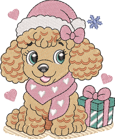 Christmas Puppies Poodle 2