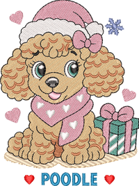 Christmas Puppies Poodle