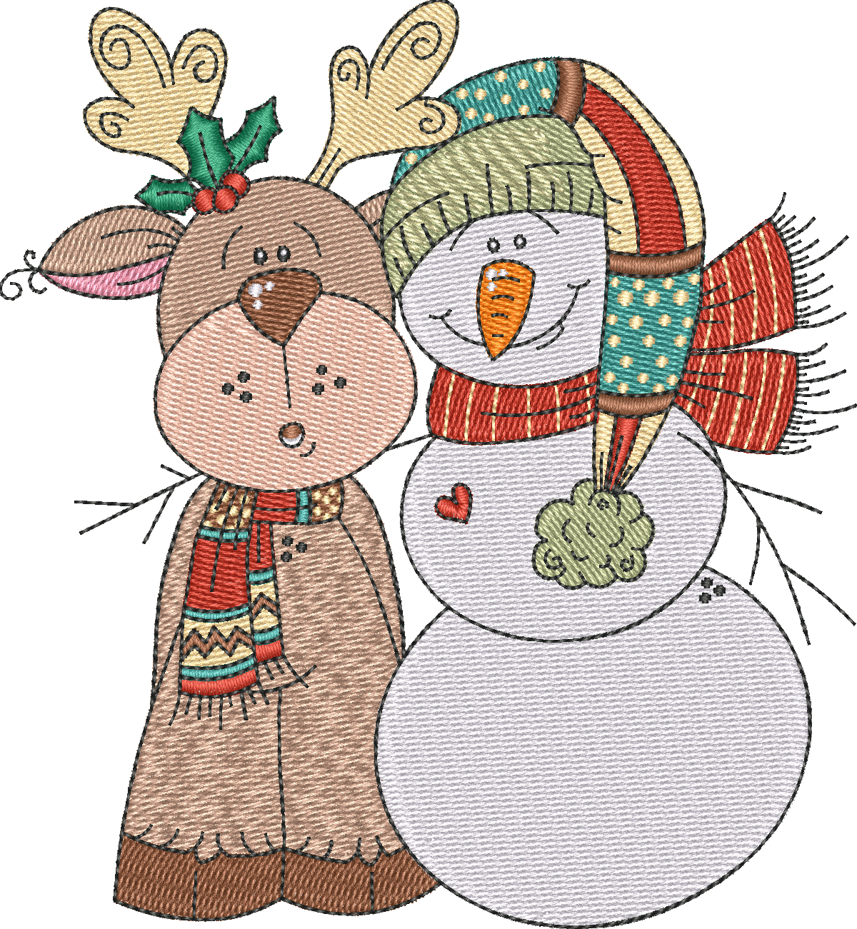 Christmas Reindeer Snowman