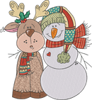 Christmas Reindeer Snowman