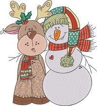 Christmas Reindeer Snowman