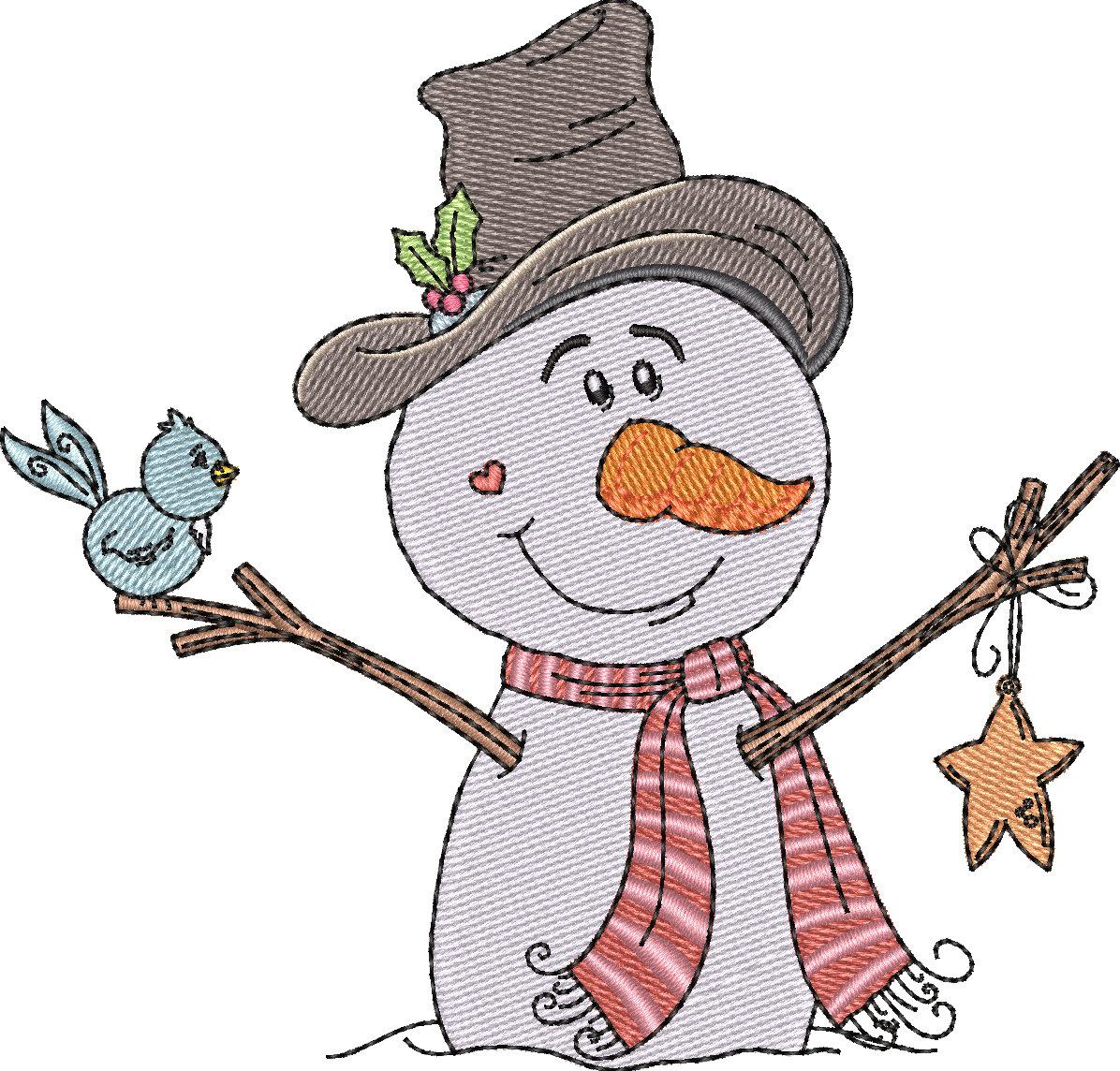 Christmas Snowman Bird