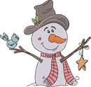 Christmas Snowman Bird