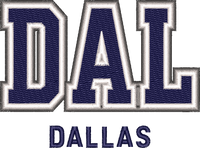 Dallas City Cap embroidery design preview