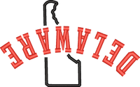 Delaware State Upside Down — embroidery design preview
