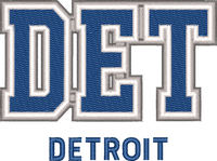 Detroit City Cap embroidery design preview