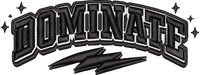 Dominate 3D Puff Foam embroidery design preview