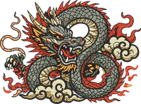 Dragon Tattoo — embroidery design preview